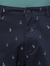 Sailboat Print Dark Navy Chino Shorts