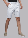 Illusion Grey Grid Print Chino Shorts