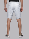 Illusion Grey Grid Print Chino Shorts
