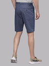 Navy Grid Print Chino Shorts