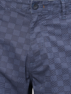 Navy Grid Print Chino Shorts