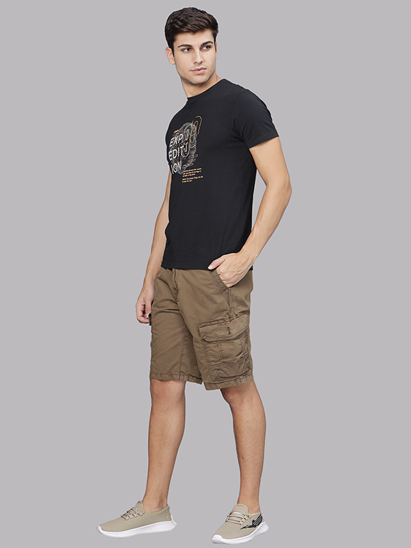 Overdyed Gothic Brown Cargo Shorts