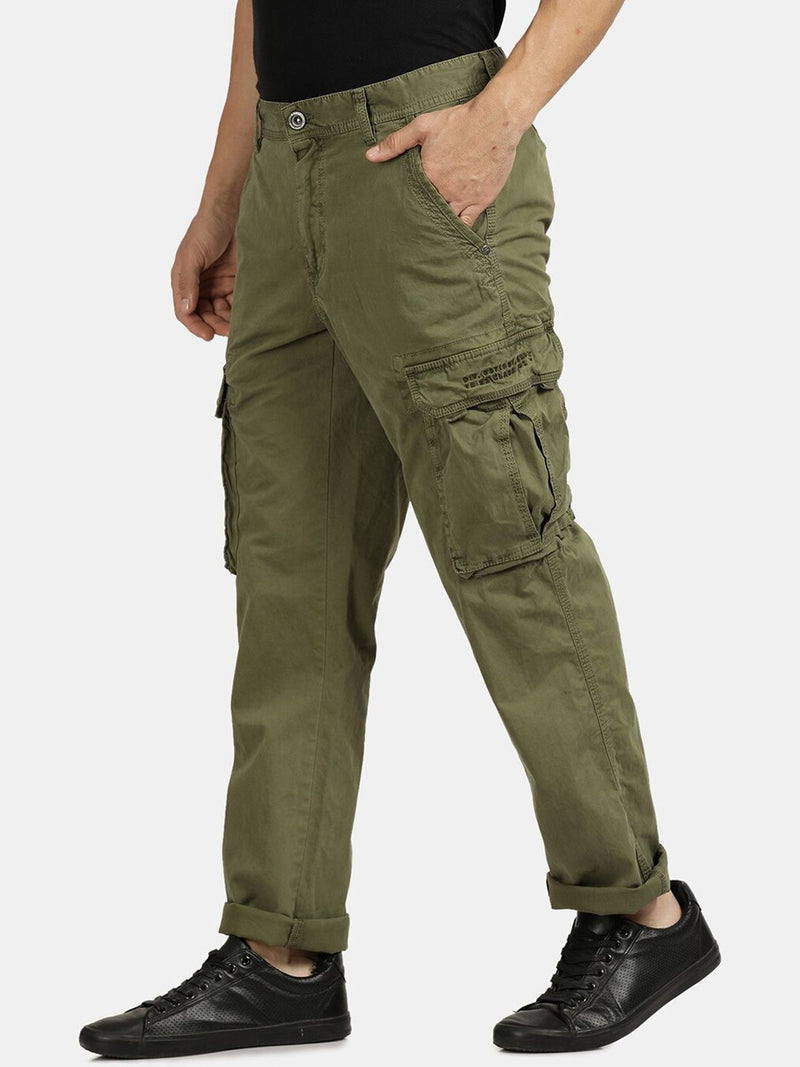 T-Base Men Mid-Rise Cargos Trousers