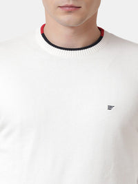T-Base Men Off White Pullover