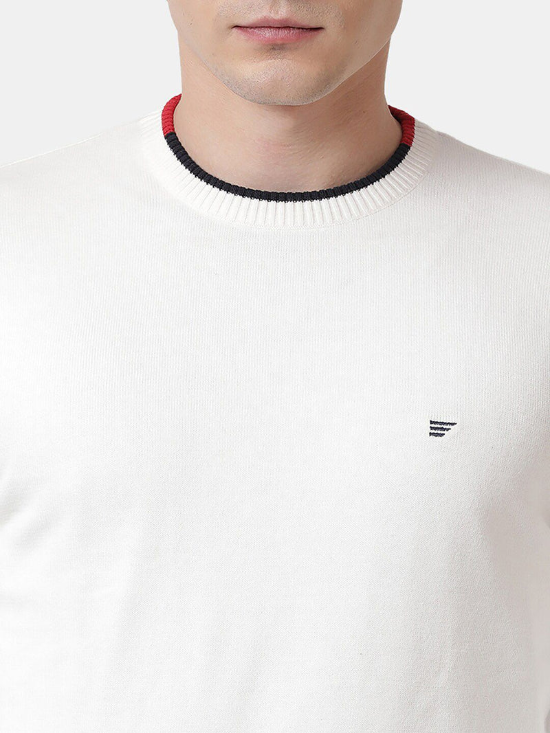T-Base Men Off White Pullover