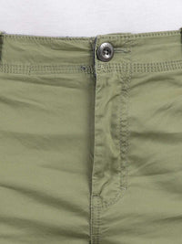 Calla Green Solid Cargo Pants