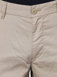 T-Base Men Self Design Textured Straight Fit Chinos