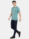 T-Base Men Cotton Striped Polo Collar T-Shirt