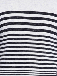 T-Base Men White & Black Striped Pullover Sweater