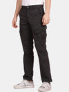 T-Base Men Mid Rise Pure Cotton Cargos Trousers