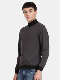 High Neck Black Full Sleeve Pullover