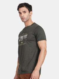T-Base Typography Printed Relaxed Fit Cotton T-Shirt