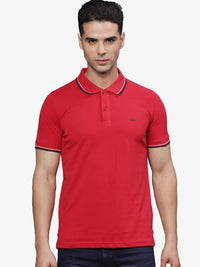 T-Base Men Polo Collar Applique T-Shirt