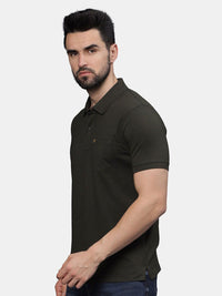 T-Base Men Polo Collar Pockets T-Shirt