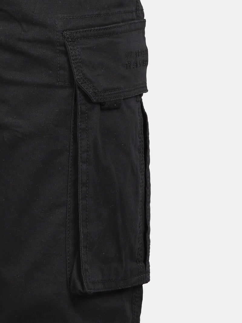 Mid Night Navy Solid Cargo Pants