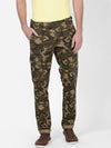 T-Base Men Camouflage Printed Cotton Easy Wash Mid-Rise Cargos Trousers