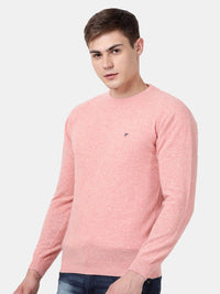 T-Base Round Neck Long Sleeves Woollen Pullover Sweater
