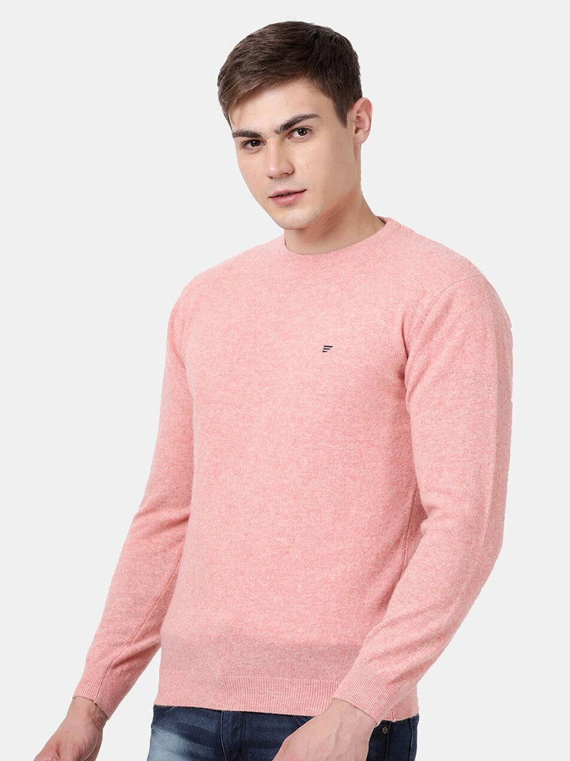 T-Base Round Neck Long Sleeves Woollen Pullover Sweater