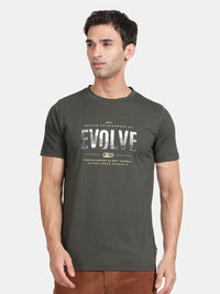 T-Base Typography Printed Relaxed Fit Cotton T-Shirt
