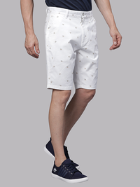 Tic Tac Toe Broken White Print Chino Shorts