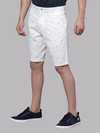 Tic Tac Toe Broken White Print Chino Shorts