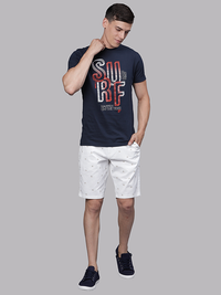 Tic Tac Toe Broken White Print Chino Shorts