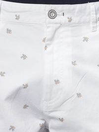 Tic Tac Toe Broken White Print Chino Shorts