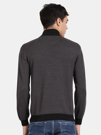 High Neck Black Full Sleeve Pullover
