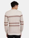 T-Base Horizontal Striped Pullover Cotton Sweatshirt