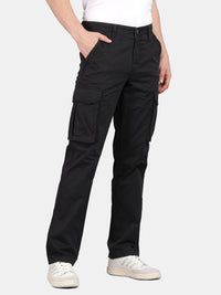 Mid Night Navy Solid Cargo Pants