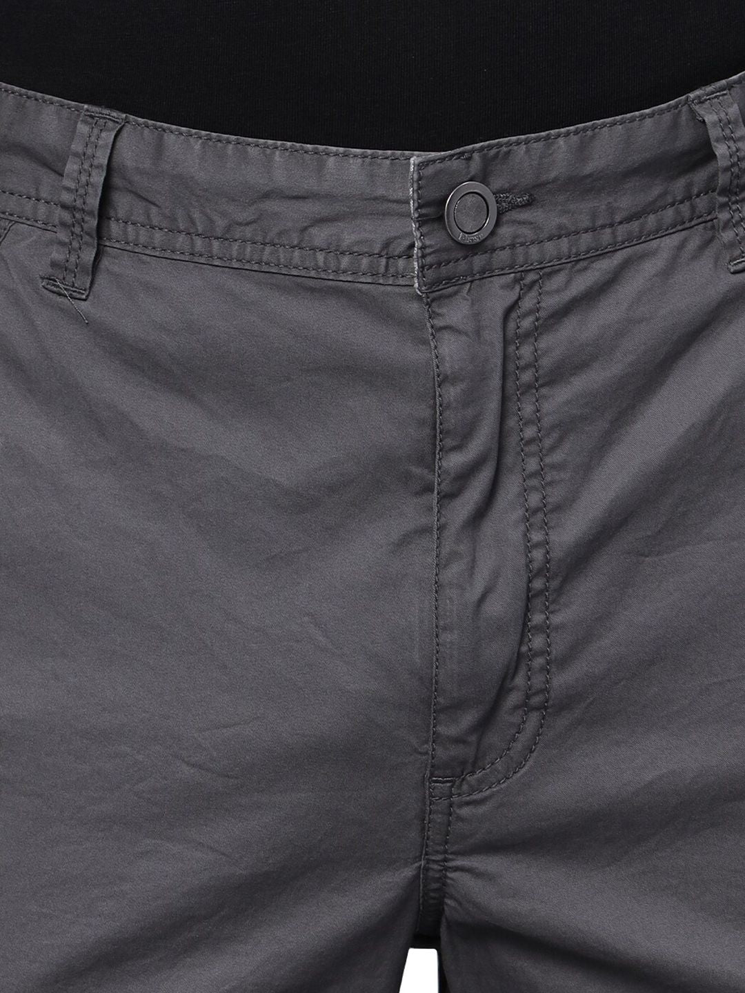 Iron Grey Solid Cargo Pants