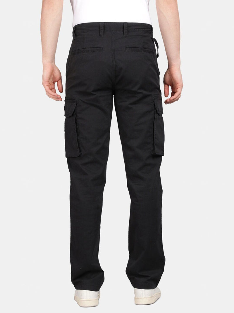 Mid Night Navy Solid Cargo Pants