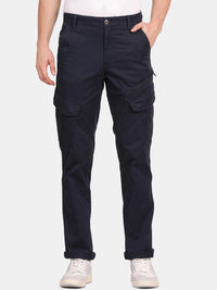 T-Base Men Regular Fit Mid-Rise Cargos Trousers