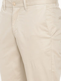 T-Base Men Cream-Coloured Core Chinos Trousers