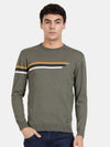 T-Base Round Neck Cotton Pullover Sweater