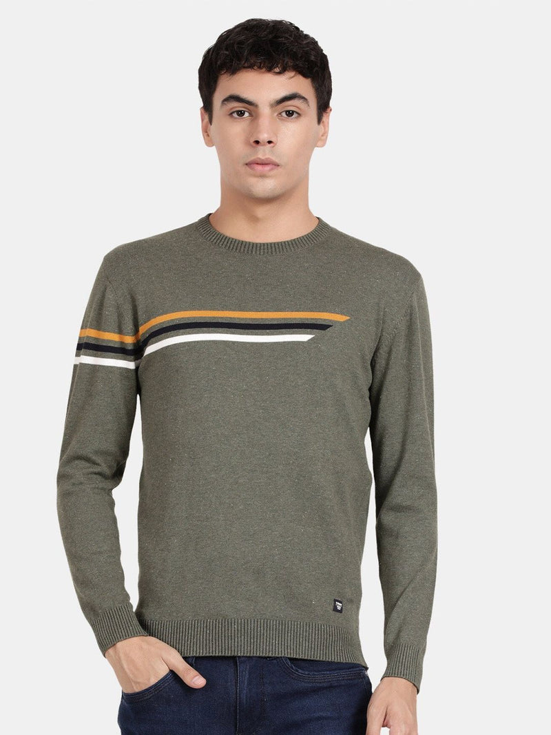 T-Base Round Neck Cotton Pullover Sweater