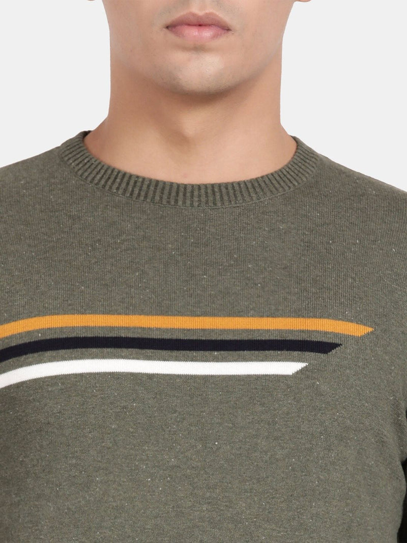 T-Base Round Neck Cotton Pullover Sweater