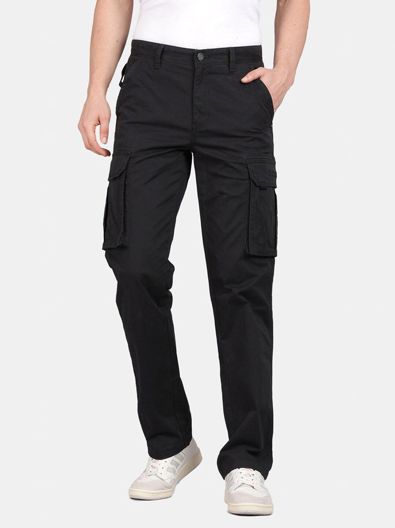 Mid Night Navy Solid Cargo Pants