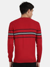 T-Base Men Striped Cotton Pullover