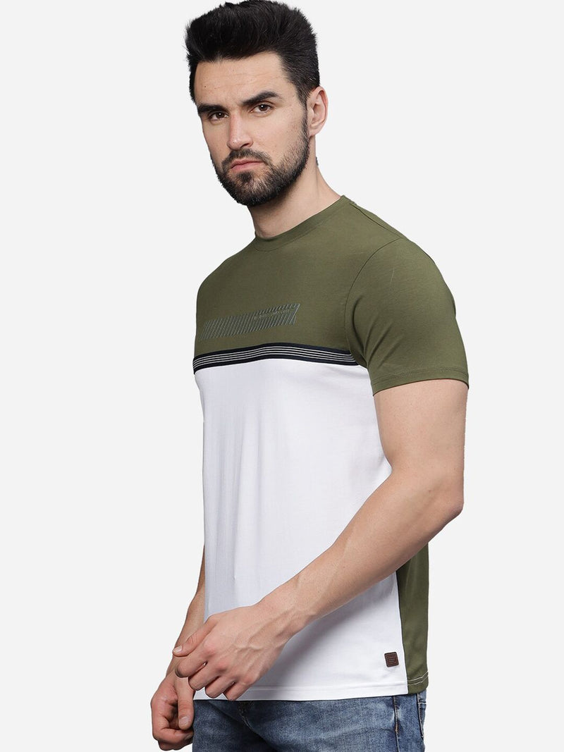T-Base Men Tribal Colourblocked Pockets T-Shirt