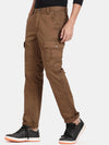 T-Base Men Brown Cargos Cotton Trousers