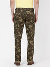 T-Base Men Camouflage Printed Cotton Easy Wash Mid-Rise Cargos Trousers