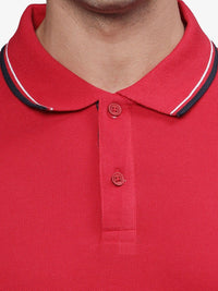 T-Base Men Polo Collar Applique T-Shirt