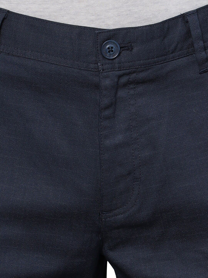 T-Base Men Self Design Textured Straight Fit Chinos