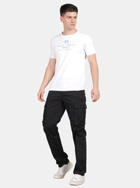 Mid Night Navy Solid Cargo Pants