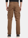 T-Base Men Brown Cargos Cotton Trousers