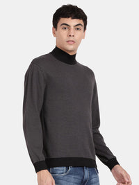 High Neck Black Full Sleeve Pullover