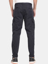 T-Base Men Blue Cotton Cargos Trousers