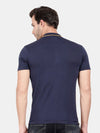 T-Base Men Brown Colourblocked Mandarin Collar T-Shirt