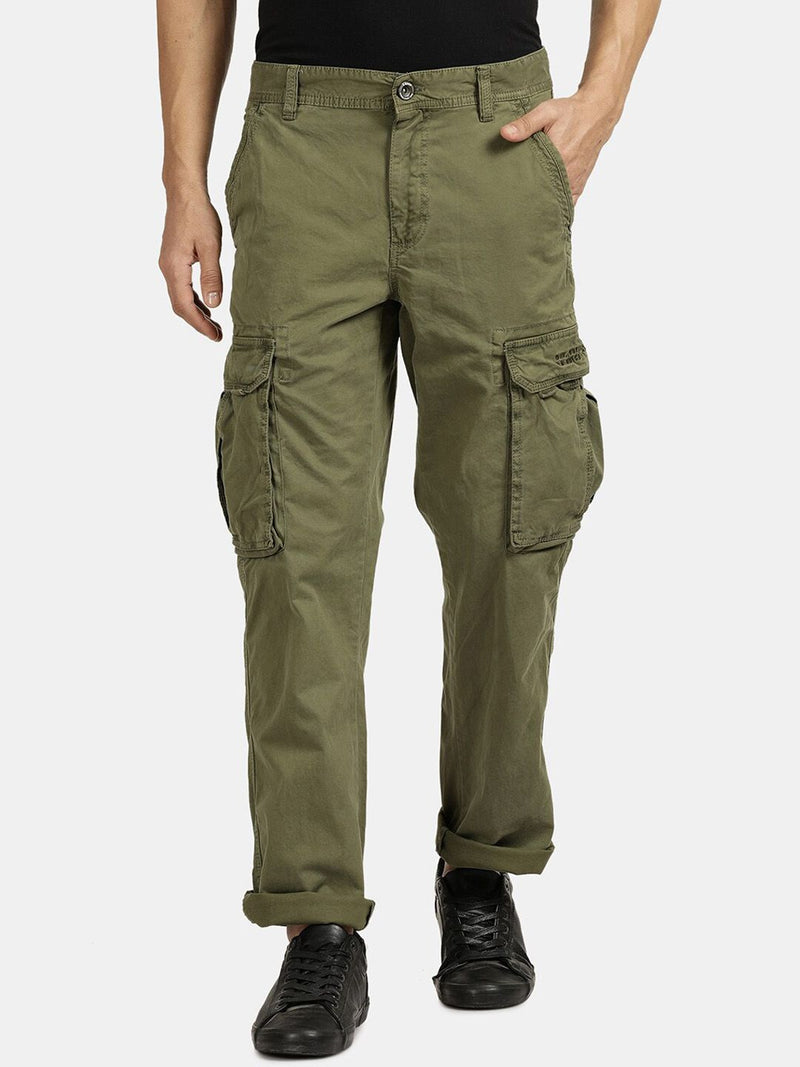 T-Base Men Mid-Rise Cargos Trousers